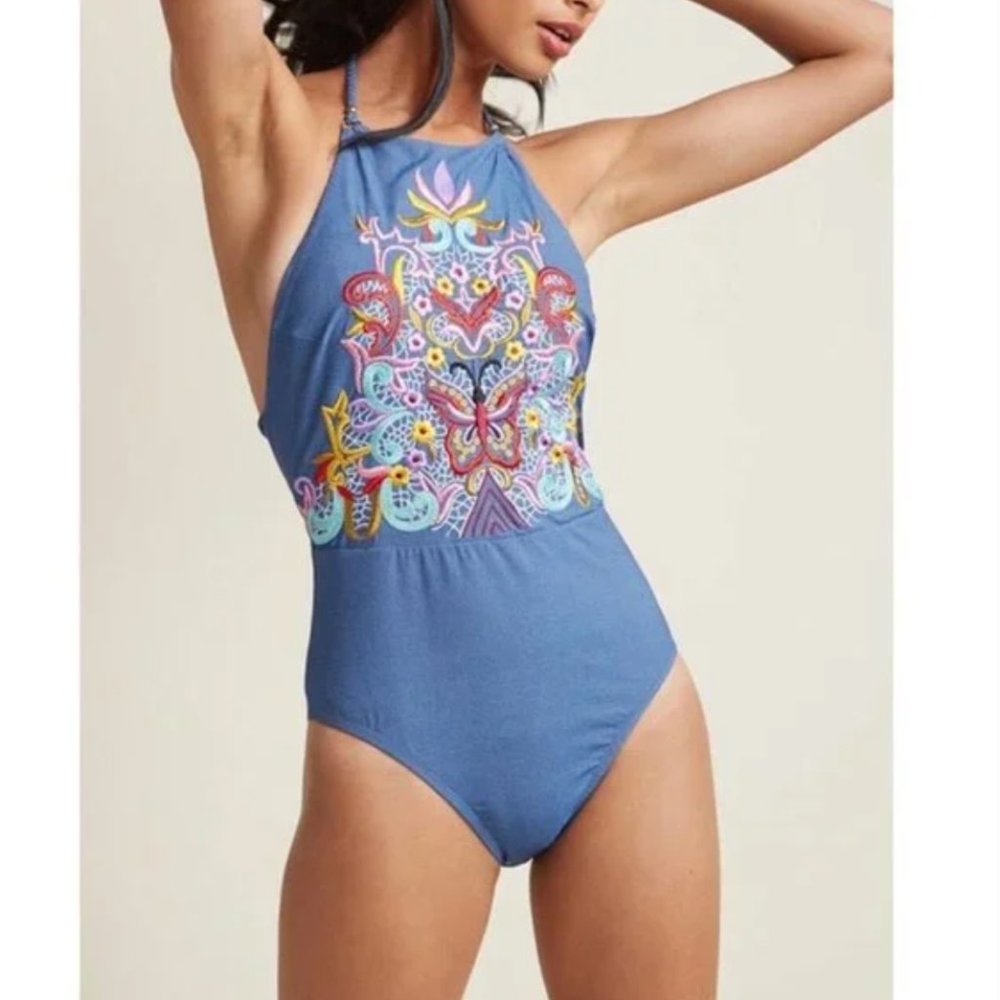 Nanette Lepore Embroidered Swimsuit